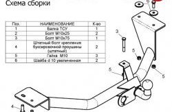 1 739 р. Фаркоп Лидер Плюс ИжАвто Ода 2717 Версия (1991-2005) (Без электропакета)  с доставкой в г. Йошкар-Ола. Увеличить фотографию 2