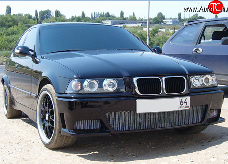 3 349 р. Передний бампер M-VRS BMW 3 серия E36 седан (1990-2000) (Неокрашенный)  с доставкой в г. Йошкар-Ола