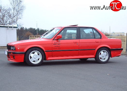 4 499 р. Пороги накладки Elegance BMW 3 серия E30 седан (1982-1991) (стеклопластик жёсткий, Неокрашенные)  с доставкой в г. Йошкар-Ола