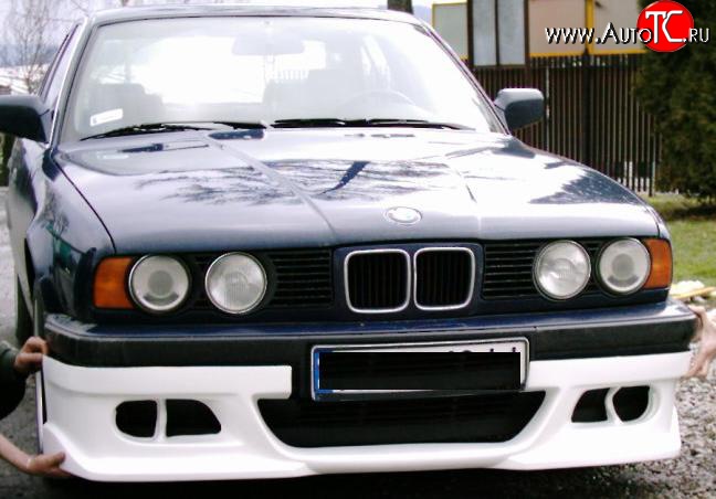 4 049 р. Накладка переднего бампера Street BMW 5 серия E34 седан дорестайлинг (1988-1994) (стеклопластик жёсткий, Неокрашенная)  с доставкой в г. Йошкар-Ола