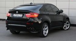 4 749 р. Накладки Global-Tuning на задний бампер автомобиля BMW X6 E71 дорестайлинг (2008-2012) (Неокрашенные)  с доставкой в г. Йошкар-Ола. Увеличить фотографию 4