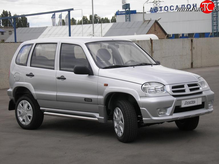 1 799 р. Пороги накладки Аскет Chevrolet Niva 2123 дорестайлинг (2002-2008) (Неокрашенные)  с доставкой в г. Йошкар-Ола