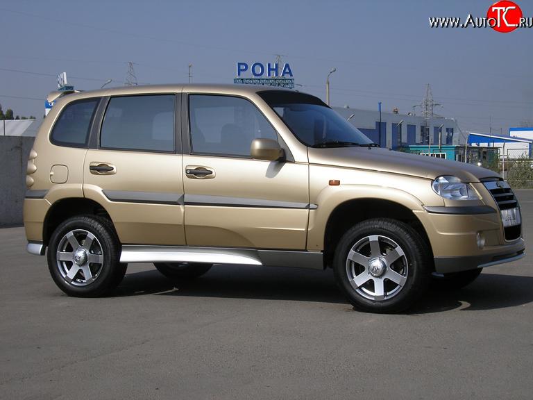 2 149 р. Пороги накладки Атака Chevrolet Niva 2123 дорестайлинг (2002-2008) (Неокрашенные)  с доставкой в г. Йошкар-Ола