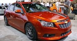 4 199 р. Пороги накладки Z-Line Chevrolet Cruze J300 седан рестайлинг (2012-2015) (Неокрашенные)  с доставкой в г. Йошкар-Ола. Увеличить фотографию 3