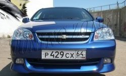 2 399 р. Накладка переднего бампера Tuning Zone Chevrolet Lacetti седан (2002-2013) (Неокрашенная)  с доставкой в г. Йошкар-Ола. Увеличить фотографию 3