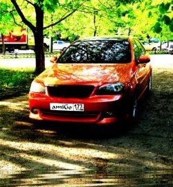 2 399 р. Накладка переднего бампера Tuning Zone Chevrolet Lacetti седан (2002-2013) (Неокрашенная)  с доставкой в г. Йошкар-Ола. Увеличить фотографию 5