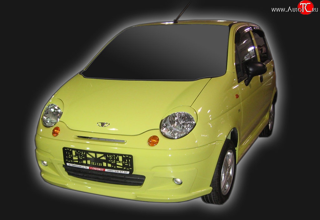 4 349 р. Накладка переднего бампера GT Dynamics Daewoo Matiz M100 дорестайлинг (1998-2000) (Неокрашенная)  с доставкой в г. Йошкар-Ола