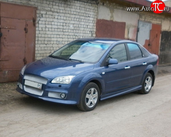 14 999 р. Передний бампер M-VRS Ford Focus 2  седан дорестайлинг (2004-2008) (Неокрашенный)  с доставкой в г. Йошкар-Ола