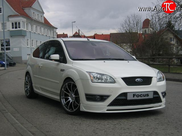 4 999 р. Накладка переднего бампера ST Sport  Ford Focus  2 (2004-2008)  седан дорестайлинг, хэтчбэк 3 дв. дорестайлинг, хэтчбэк 5 дв. дорестайлинг (Неокрашенная)  с доставкой в г. Йошкар-Ола