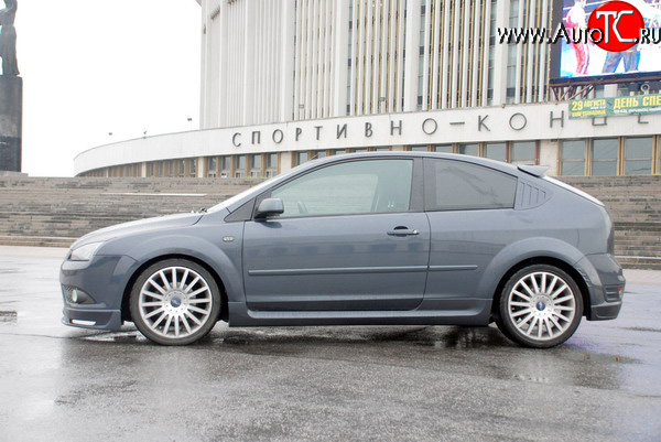 5 899 р. Пороги накладки Sport Ford Focus 2 хэтчбэк 3 дв. дорестайлинг (2004-2007) (Неокрашенные)  с доставкой в г. Йошкар-Ола