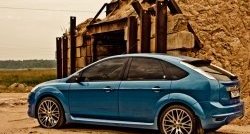 6 999 р. Пороги накладки ST  Ford Focus  2 (2004-2011)  седан дорестайлинг, хэтчбэк 5 дв. дорестайлинг, седан рестайлинг, хэтчбэк 5 дв. рестайлинг (Неокрашенные)  с доставкой в г. Йошкар-Ола. Увеличить фотографию 1