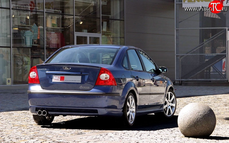 5 699 р. Накладка бампера MS Ford Focus 2  седан дорестайлинг (2004-2008) (Неокрашенная)  с доставкой в г. Йошкар-Ола