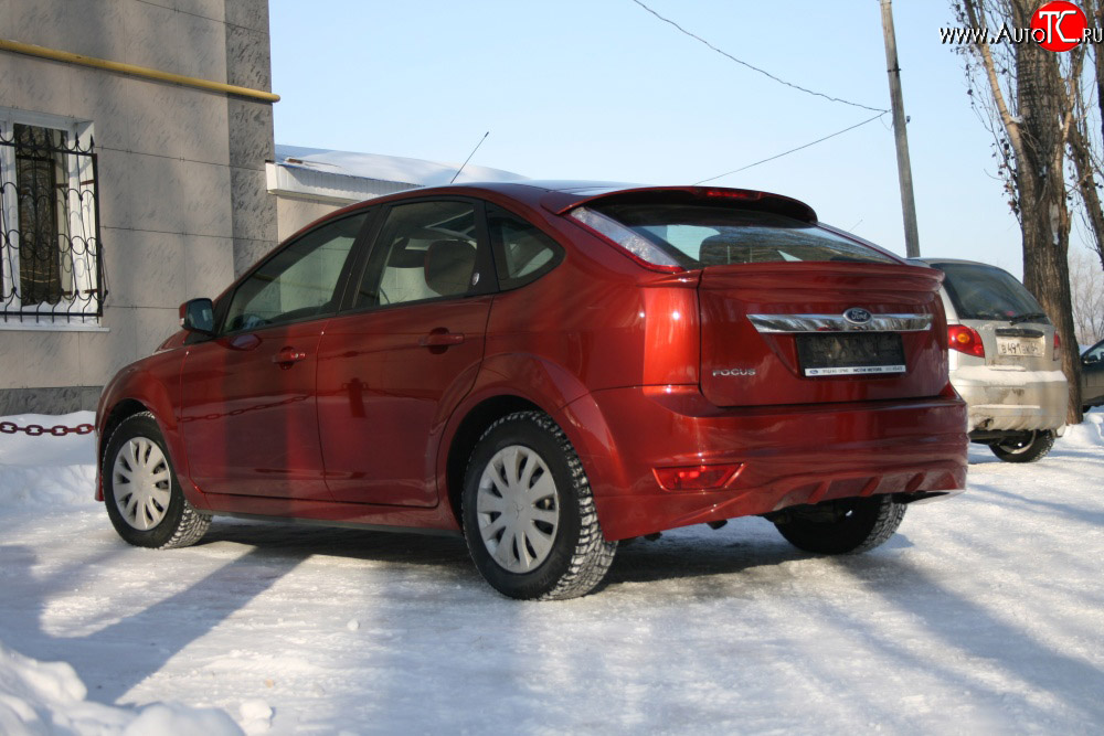 1 699 р. Накладка заднего бампера AutoTC Ford Focus 2 хэтчбэк 5 дв. рестайлинг (2007-2011) (Неокрашенная)  с доставкой в г. Йошкар-Ола