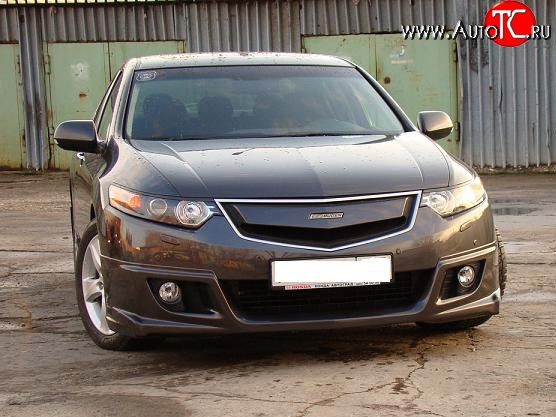 9 399 р. Юбка переднего бампера MUGEN  Honda Accord  CU (2008-2011) седан дорестайлинг (Неокрашенная)  с доставкой в г. Йошкар-Ола