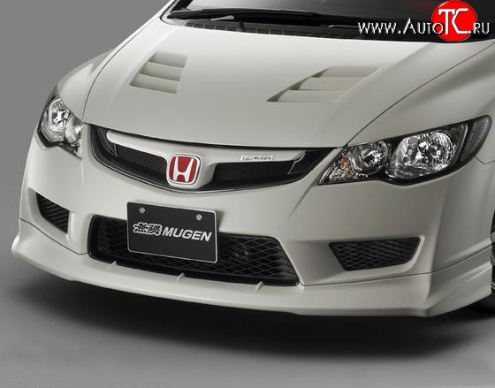 27 999 р. Пластиковый капот Mugen Style  Honda Civic  FD (2005-2011) седан дорестайлинг, седан рестайлинг (Неокрашенный)  с доставкой в г. Йошкар-Ола