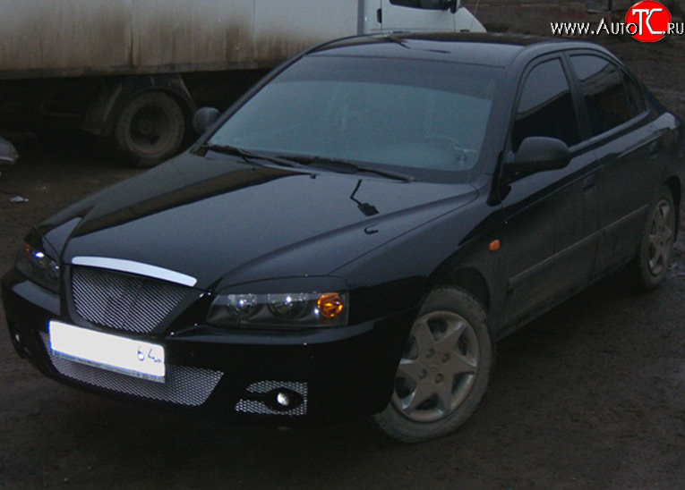 3 399 р. Передний бампер M-VRS Hyundai Elantra XD седан дорестайлинг (2000-2003) (Неокрашенный)  с доставкой в г. Йошкар-Ола