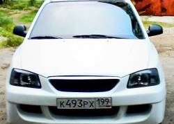 4 699 р. Передний бампер ATH-classic Hyundai Accent седан ТагАЗ (2001-2012) (Неокрашенный)  с доставкой в г. Йошкар-Ола. Увеличить фотографию 5