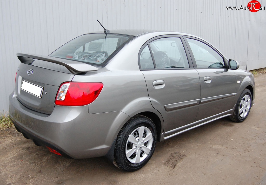 5 799 р. Спойлер GT Dynamics KIA Rio 2 JB дорестайлинг седан (2005-2009) (Неокрашенный)  с доставкой в г. Йошкар-Ола