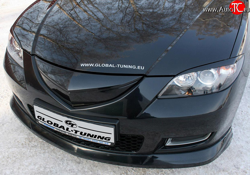 3 049 р. Радиаторная решётка Global-Tuning Mazda 3/Axela BK дорестайлинг седан (2003-2006) (Неокрашенная)  с доставкой в г. Йошкар-Ола