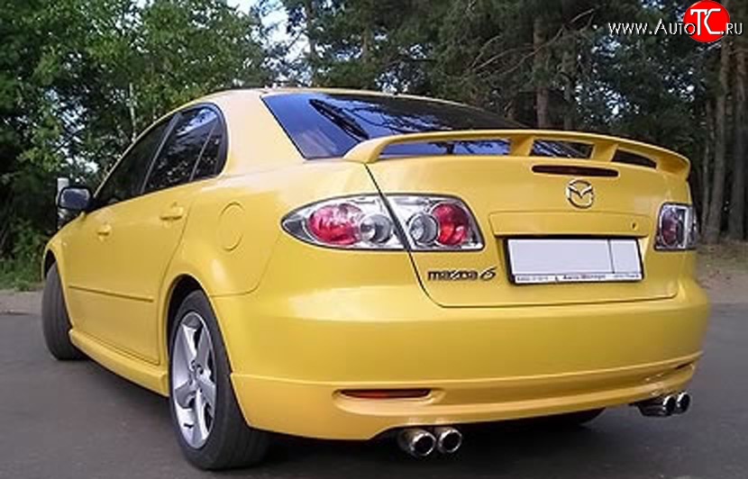 7 349 р. Накладка заднего бампера AERO Mazda 6 GG лифтбэк дорестайлинг (2002-2005) (Неокрашенная)  с доставкой в г. Йошкар-Ола