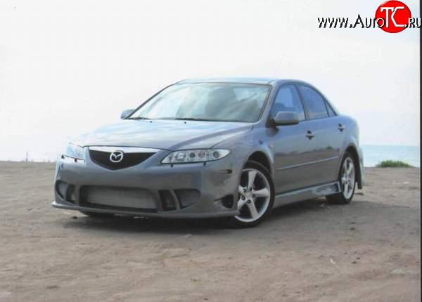 8 449 р. Передний бампер на Mazda 6 GG седан дорестайлинг (2002-2005)  с доставкой в г. Йошкар-Ола