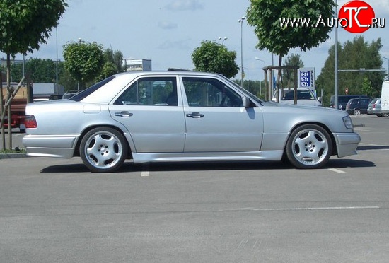 6 799 р. Пороги накладки GT Dynamics Mercedes-Benz E-Class W124 седан дорестайлинг (1984-1993) (Неокрашенные)  с доставкой в г. Йошкар-Ола