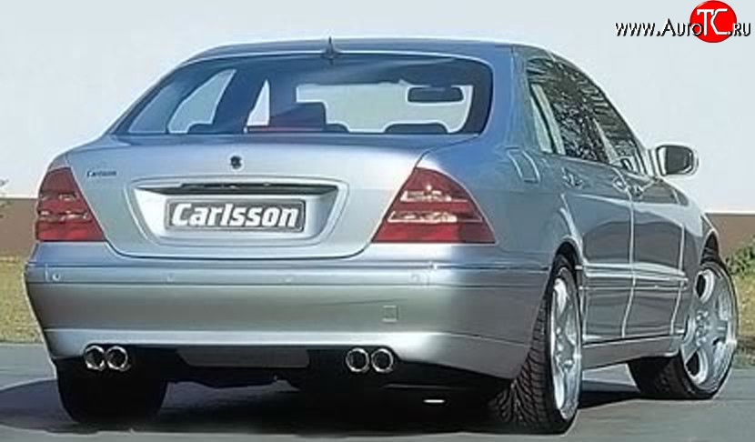 8 949 р. Накладка заднего бампера CARLSSON Mercedes-Benz S class W220 (1998-2005) (Неокрашенная)  с доставкой в г. Йошкар-Ола