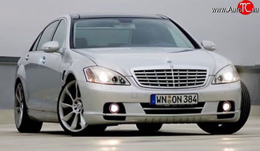 16 049 р. Передний бампер LORINSER Mercedes-Benz S class W221 (2006-2013) (Неокрашенный)  с доставкой в г. Йошкар-Ола