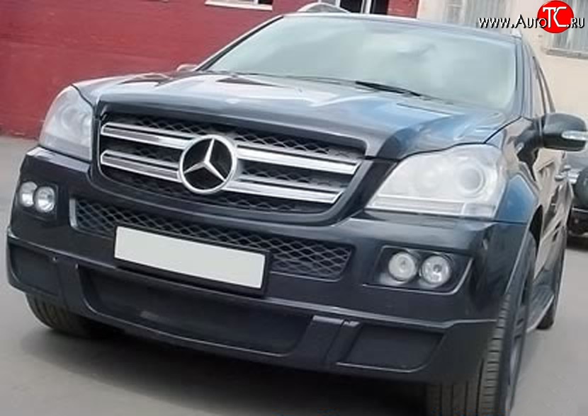 22 599 р. Накладка переднего бампера BRABUS Mercedes-Benz GL class X164 дорестайлинг (2006-2009) (Неокрашенная)  с доставкой в г. Йошкар-Ола