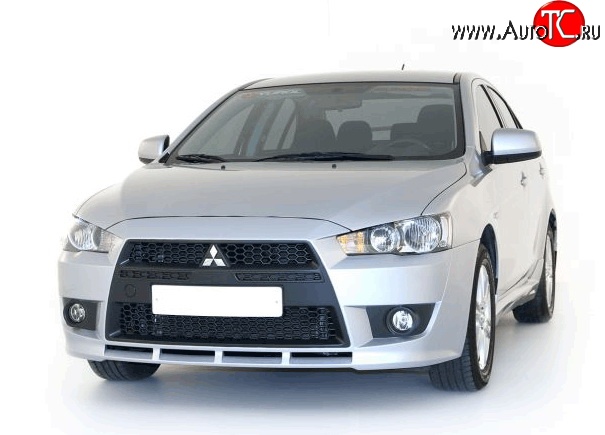 22 899 р. Передний бампер Standart Plus Mitsubishi Lancer 10 хэтчбэк дорестайлинг (2007-2010) (Неокрашенный)  с доставкой в г. Йошкар-Ола