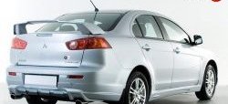 3 599 р. Накладка заднего бампера Elegance Mitsubishi Lancer 10 CY седан дорестайлинг (2007-2010) (Неокрашенная)  с доставкой в г. Йошкар-Ола. Увеличить фотографию 2