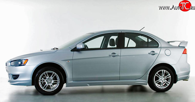 3 599 р. Пороги накладки Elegance Mitsubishi Lancer 10 седан дорестайлинг (2007-2010) (Неокрашенные)  с доставкой в г. Йошкар-Ола