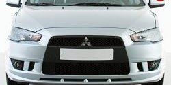 3 599 р. Накладка переднего бампера Elegance Mitsubishi Lancer 10 хэтчбэк дорестайлинг (2007-2010) (Неокрашенная)  с доставкой в г. Йошкар-Ола. Увеличить фотографию 3