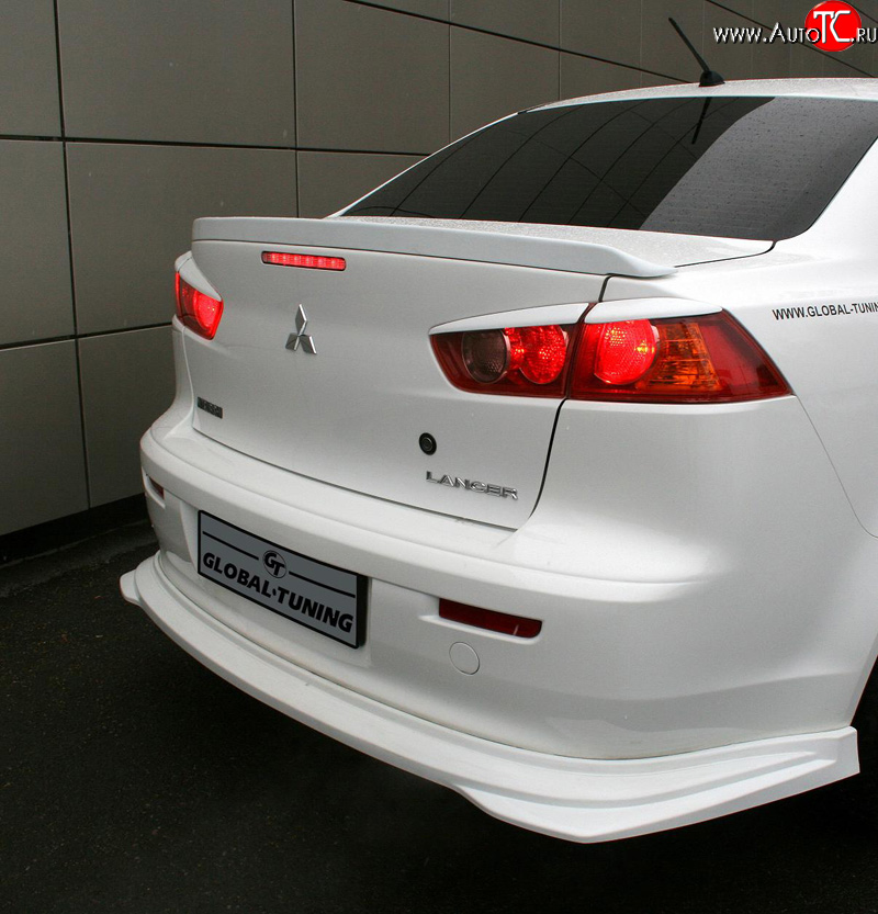 4 749 р. Лип спойлер Mitsubishi Global-Tuning Mitsubishi Lancer 10 седан дорестайлинг (2007-2010) (Неокрашенный)  с доставкой в г. Йошкар-Ола