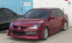 6 399 р. Накладка переднего бампера Evo Mitsubishi Lancer 9 2-ой рестайлинг седан (2005-2009) (Неокрашенная)  с доставкой в г. Йошкар-Ола. Увеличить фотографию 4