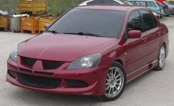 15 999 р. Передний бампер Evo Mitsubishi Lancer 9 CS седан 1-ый рестайлинг (2003-2005) (Без сетки, Неокрашенный)  с доставкой в г. Йошкар-Ола. Увеличить фотографию 2