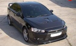 4 849 р. Накладка Zodiak на передний бампер  Mitsubishi Lancer  10 (2007-2017) седан дорестайлинг, хэтчбэк дорестайлинг, седан рестайлинг, хэтчбек 5 дв рестайлинг (Неокрашенная)  с доставкой в г. Йошкар-Ола. Увеличить фотографию 4