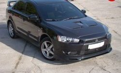 4 849 р. Накладка Zodiak на передний бампер  Mitsubishi Lancer  10 (2007-2017) седан дорестайлинг, хэтчбэк дорестайлинг, седан рестайлинг, хэтчбек 5 дв рестайлинг (Неокрашенная)  с доставкой в г. Йошкар-Ола. Увеличить фотографию 5