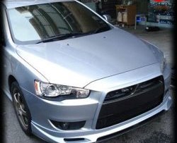 4 849 р. Накладка Zodiak на передний бампер  Mitsubishi Lancer  10 (2007-2017) седан дорестайлинг, хэтчбэк дорестайлинг, седан рестайлинг, хэтчбек 5 дв рестайлинг (Неокрашенная)  с доставкой в г. Йошкар-Ола. Увеличить фотографию 7