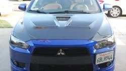 31 799 р. Пластиковый капот Evo Mitsubishi Lancer 10 седан дорестайлинг (2007-2010) (Неокрашенный)  с доставкой в г. Йошкар-Ола. Увеличить фотографию 10