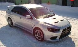 31 799 р. Пластиковый капот Evo Mitsubishi Lancer 10 седан дорестайлинг (2007-2010) (Неокрашенный)  с доставкой в г. Йошкар-Ола. Увеличить фотографию 3