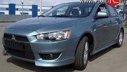 Клыки Evo на передний бампер автомобиля Mitsubishi Lancer 10 хэтчбэк дорестайлинг (2007-2010)