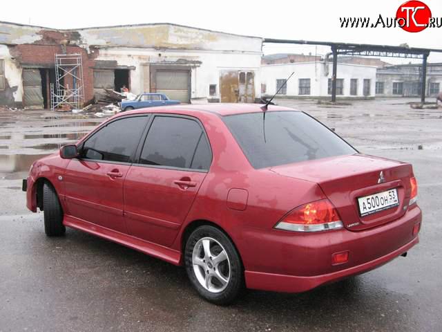 4 049 р. Накладка заднего бампера на Mitsubishi Lancer 9 CS седан 2-ой рестайлинг (2005-2009)  с доставкой в г. Йошкар-Ола