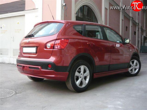 5 199 р. Накладка заднего бампера Городская Легенда Nissan Qashqai 1 дорестайлинг (2007-2010) (Неокрашенная)  с доставкой в г. Йошкар-Ола