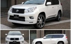 7 599 р. Накладка LX Mode на передний бампер Toyota Land Cruiser Prado J150 дорестайлинг (2009-2013) (Неокрашенная)  с доставкой в г. Йошкар-Ола. Увеличить фотографию 2