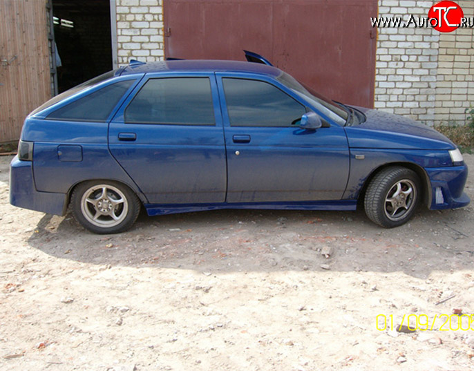 1 299 р. Пороги накладки M-VRS Лада 2110 седан (1995-2007) (Неокрашенные)  с доставкой в г. Йошкар-Ола