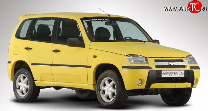 4 499 р. Комплект накладок на двери Ниагара Chevrolet Niva 2123 дорестайлинг (2002-2008) (Неокрашенные)  с доставкой в г. Йошкар-Ола