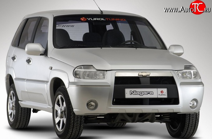 4 799 р. Передний бампер Ниагара 3 Chevrolet Niva 2123 дорестайлинг (2002-2008) (Неокрашенный)  с доставкой в г. Йошкар-Ола