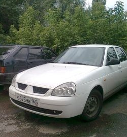 749 р. Решётка радиатора Car.t MMC Style Лада Приора 2170 седан дорестайлинг (2007-2014) (Неокрашенная)  с доставкой в г. Йошкар-Ола. Увеличить фотографию 2