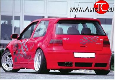 4 399 р. Накладка заднего бампера Sunrise  Volkswagen Golf  4 (1997-2003)  с доставкой в г. Йошкар-Ола